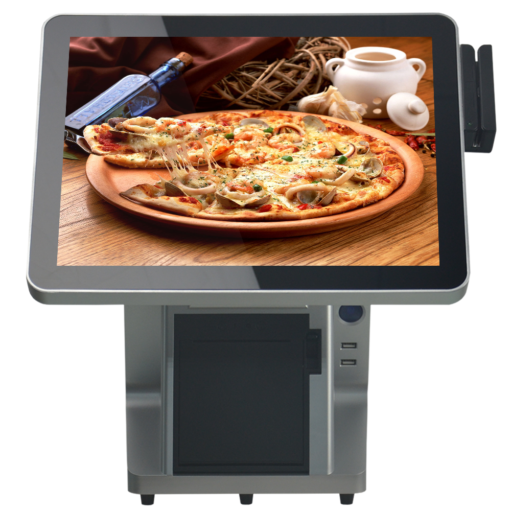 Touch Screen Cash Register Machine 15 Inch Capacitive J1900 All In One Touchscreen Point of Sale POS System