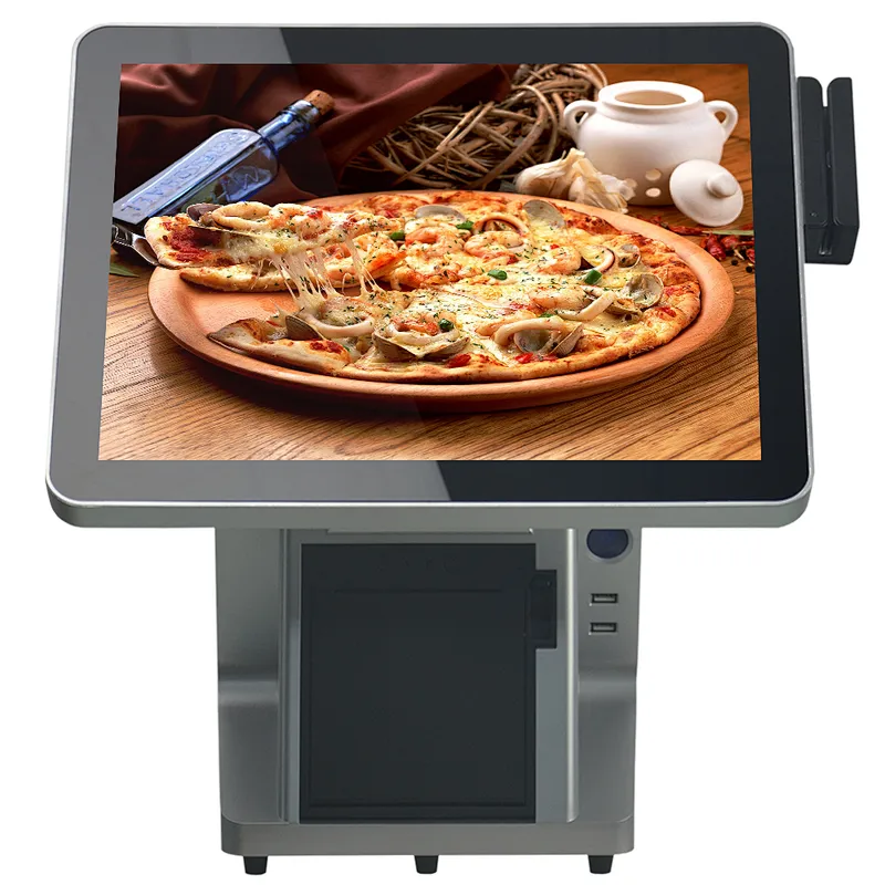 Touch Screen Cash Register Machine 15 Inch Capacitive J1900 All In One Touchscreen Point of Sale POS System