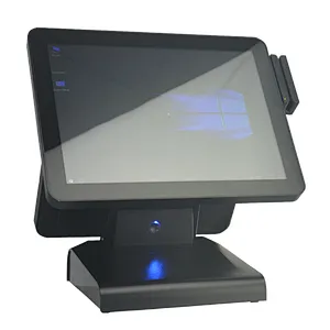 OEM Touchscreen POS System 15inch All In One POS Terminal with Second Display Support win10 Linux OS