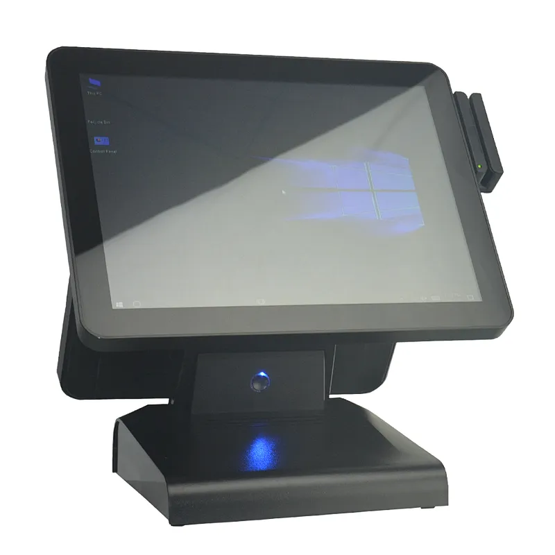 OEM Touchscreen POS System 15inch All In One POS Terminal with Second Display Support win10 Linux OS