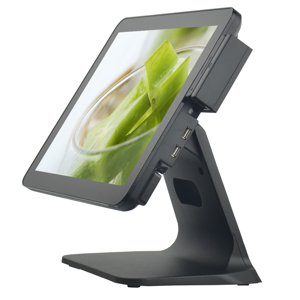 true flat capacitive touch screen pos system 15 inch