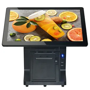 all in one cash register pos system15.6inch linux pos machine with printer