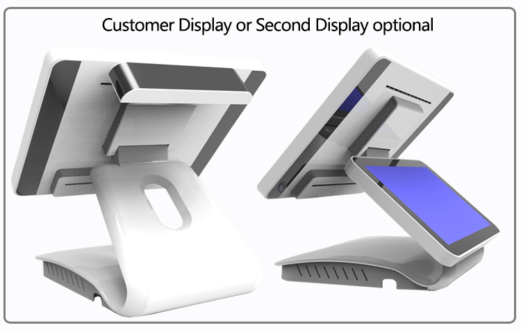 Double screen 15 Inch touch screen pos terminal