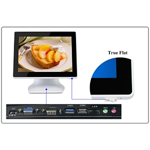 True Flat Dual Screen POS Terminal 15 Inch Touch Screen All In One POS System for Restaurant