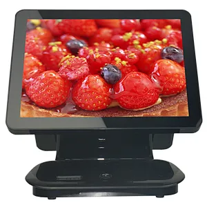 POS Double Screen 15 Inch I5 All In One Capacitive Touch Screen POS Terminal Restaurant Machine