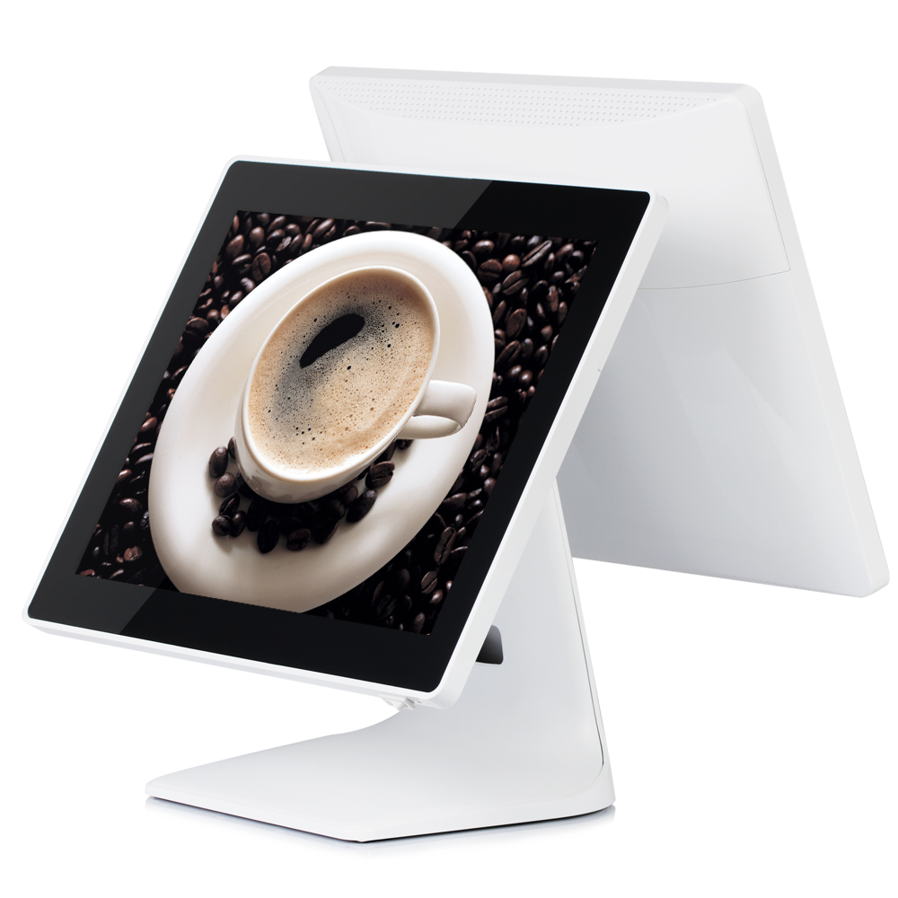 True Flat Dual Screen POS Terminal 15 Inch Touch Screen All In One POS System for Restaurant