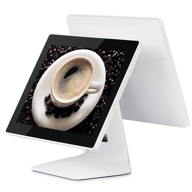 True Flat Dual Screen POS Terminal 15 Inch Touch Screen All In One POS System for Restaurant