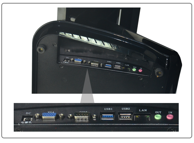15 Inch touch screen pos terminal with multi interface