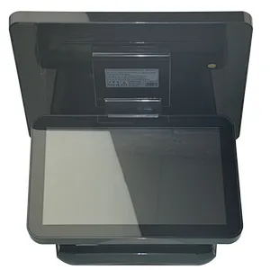 Low Cost Dual Monitor POS Terminal 15 Inch All In One Windows 10 Cash Register with Touch Panel