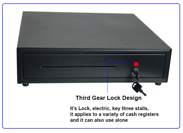 pos cash drawer box with three stalls