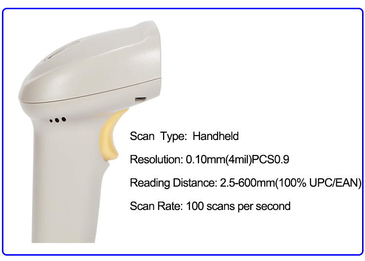 1D laser barcode scanner