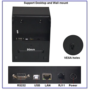POS Printer 80mm Thermal Receipt with AUTO Cutter for Supermarket and Restaurant