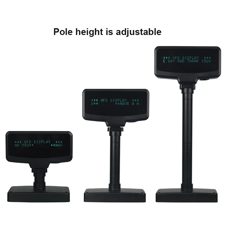 High Quality VFD Customer Display Double Lines USB RS232 VFD Pole Display