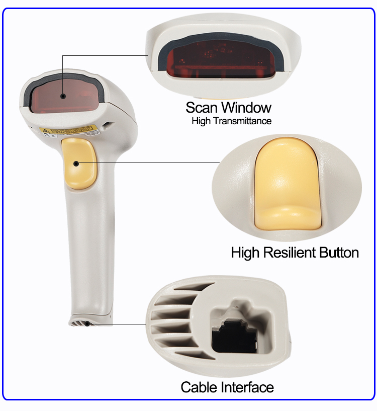 1D laser barcode scanner