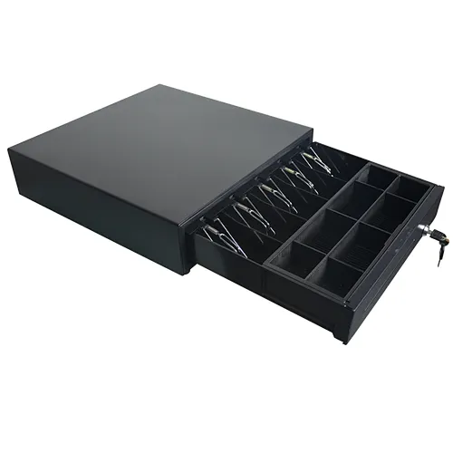 Electric POS Cash Drawer Box 410 5 Bill 8 Coin Adjustable Coin Trays Auto Manual Open Key-lock with RJ11