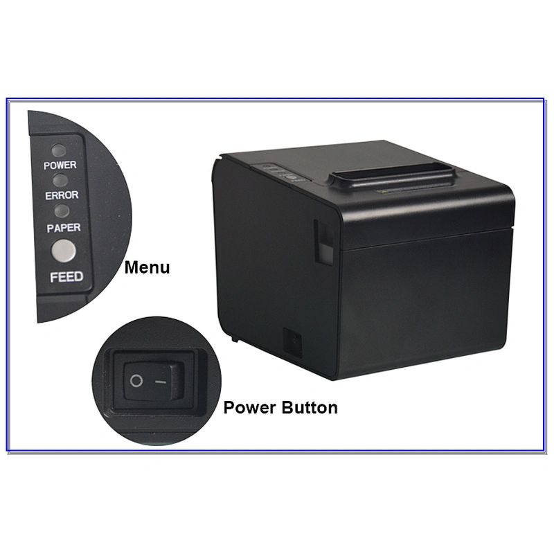 POS Printer 80mm Thermal Receipt with AUTO Cutter for Supermarket and Restaurant