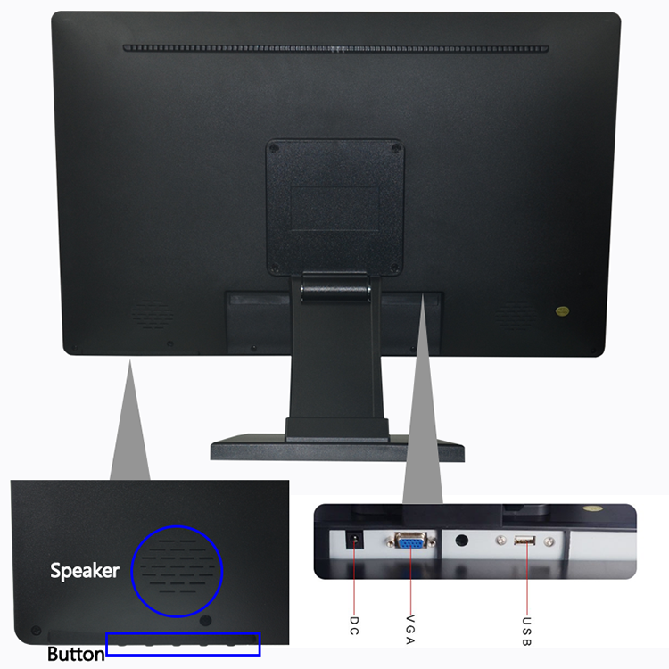 21.5-inch led resistive touch monitor