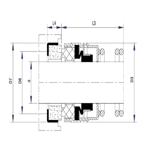 AS-E01A,mechanical seal,elastomer bellow mechanical seal，bellows mechanical seal，bellow type mechanical seal,JOHNCRANE 1A
