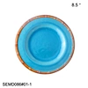 blue melamine dinnerware