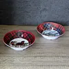 tartan melamine plates