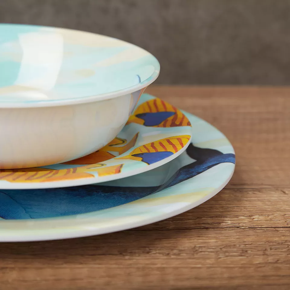 coastal melamine dinnerware