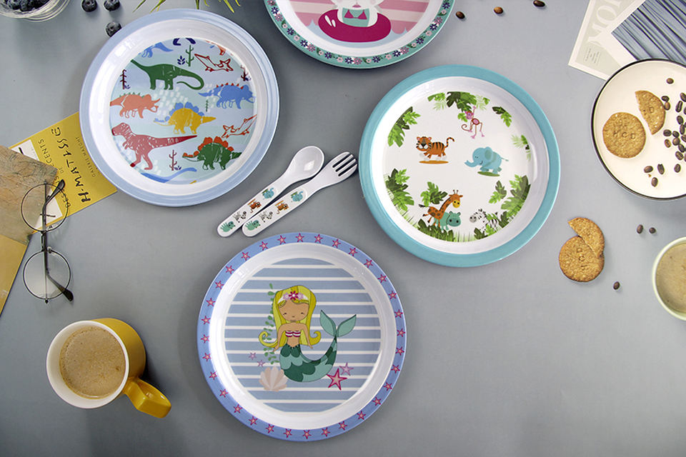 kids melamine dinner set