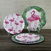 flamingo melamine plates