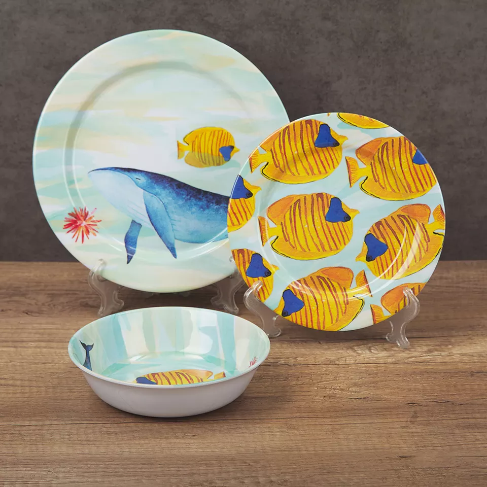 coastal melamine dinnerware