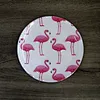 pink flamingo melamine plates