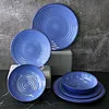 blue melamine dinnerware sets