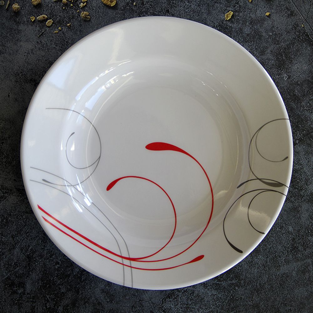 White melamine crockery