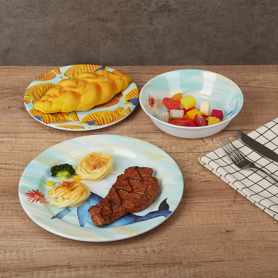 coastal melamine dinnerware