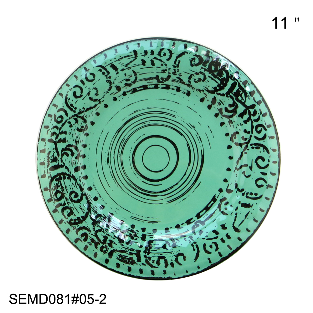 turquoise melamine plates