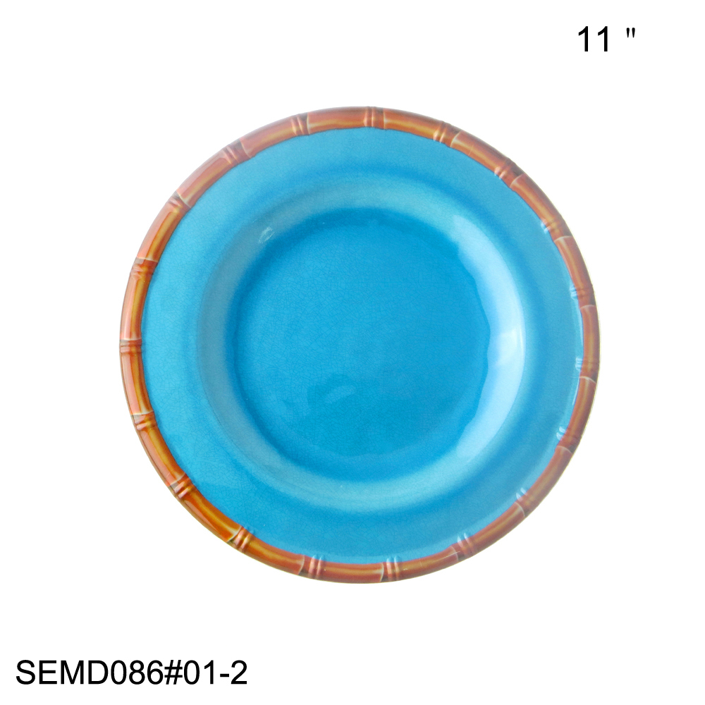 blue melamine dinner plates