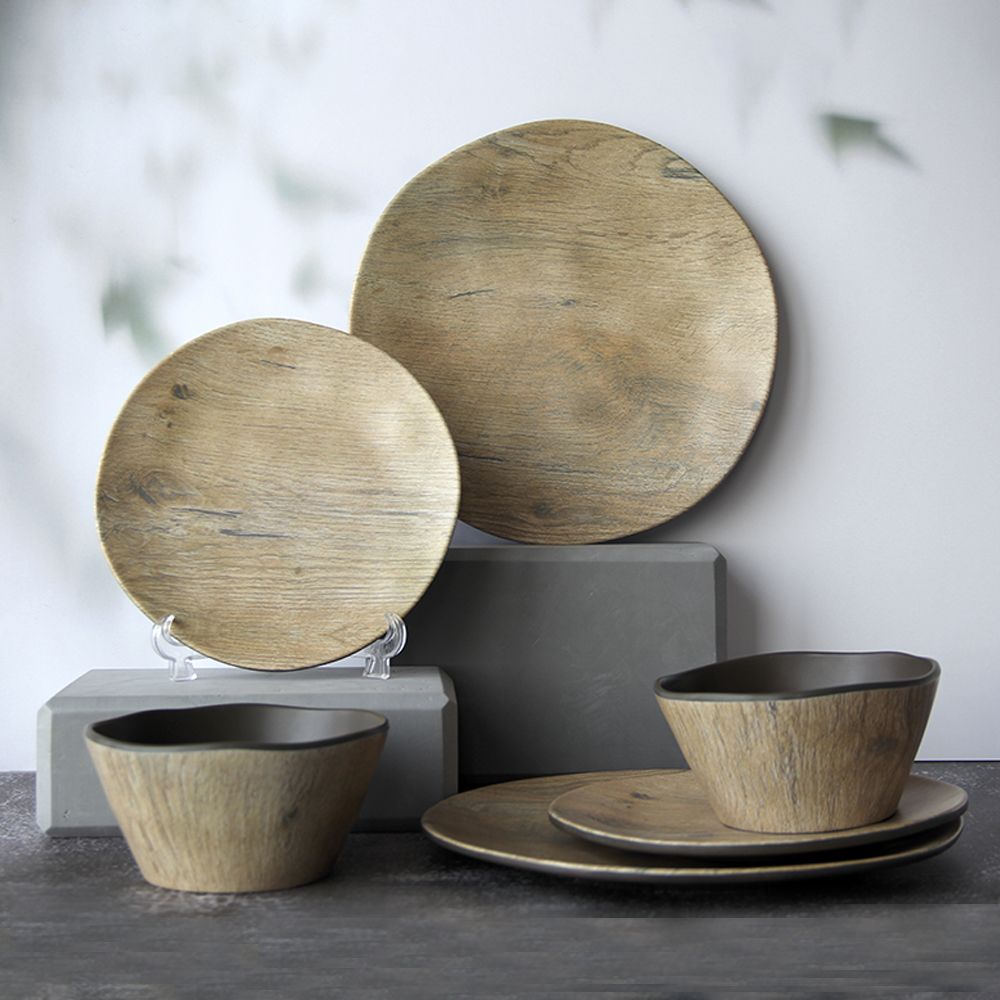 wood melamine plates