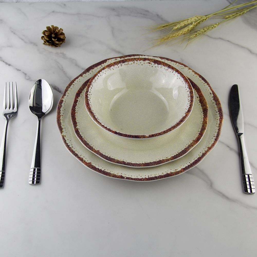 rustic melamine dinnerware