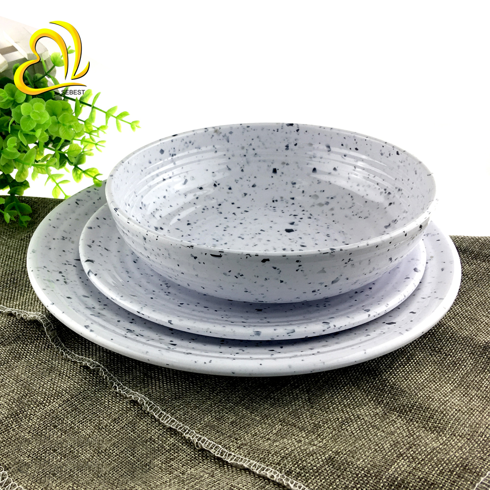 melamine terrazzo dinnerware