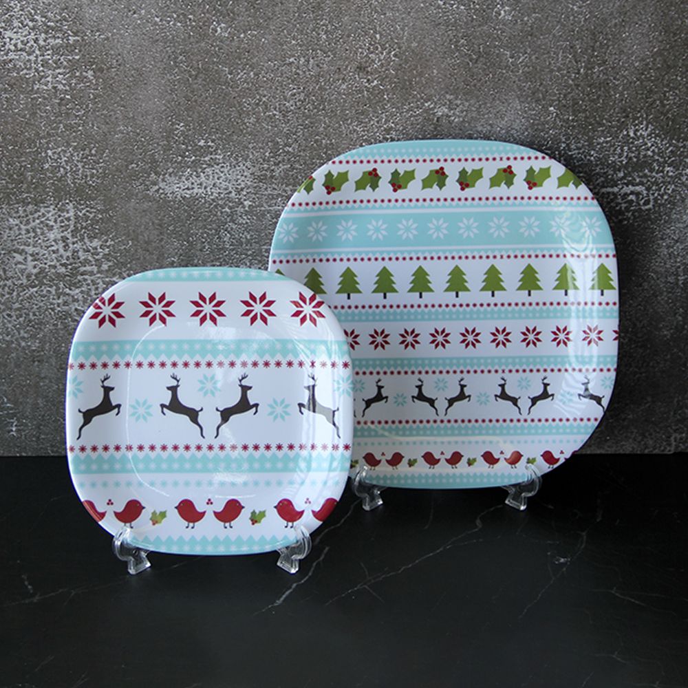 melamine Christmas dinnerware