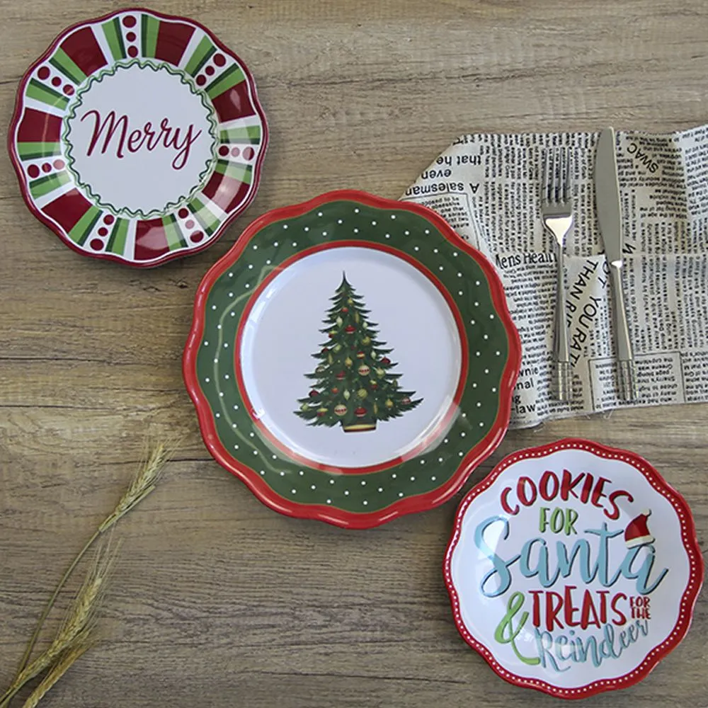 melamine christmas plates