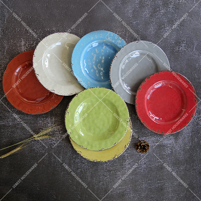 rustic melamine plates