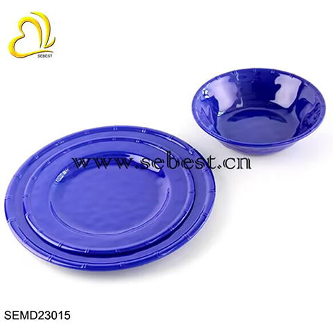 blue melamine dinnerware sets