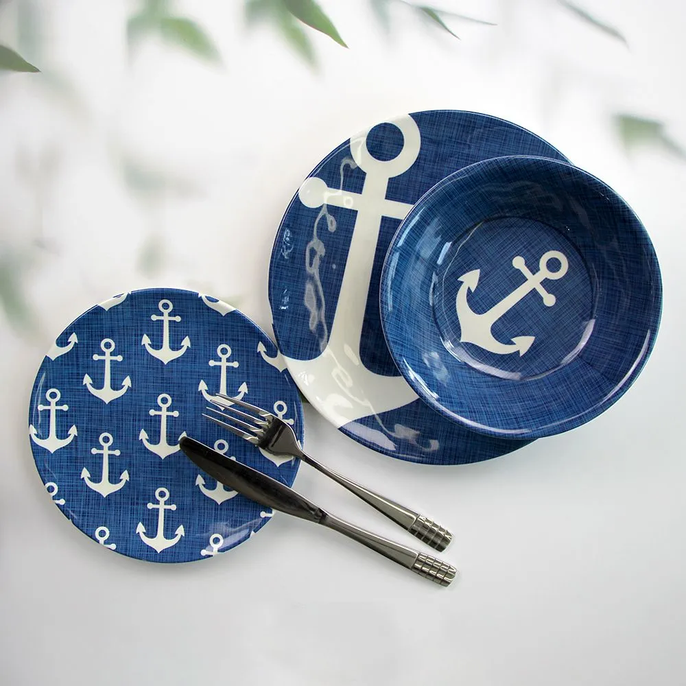 nautical melamine dinnerware