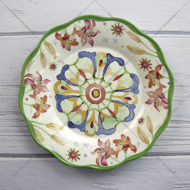 floral melamine plates