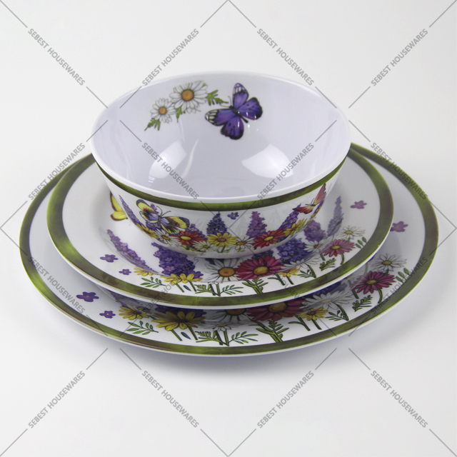 melamine dinnerware set