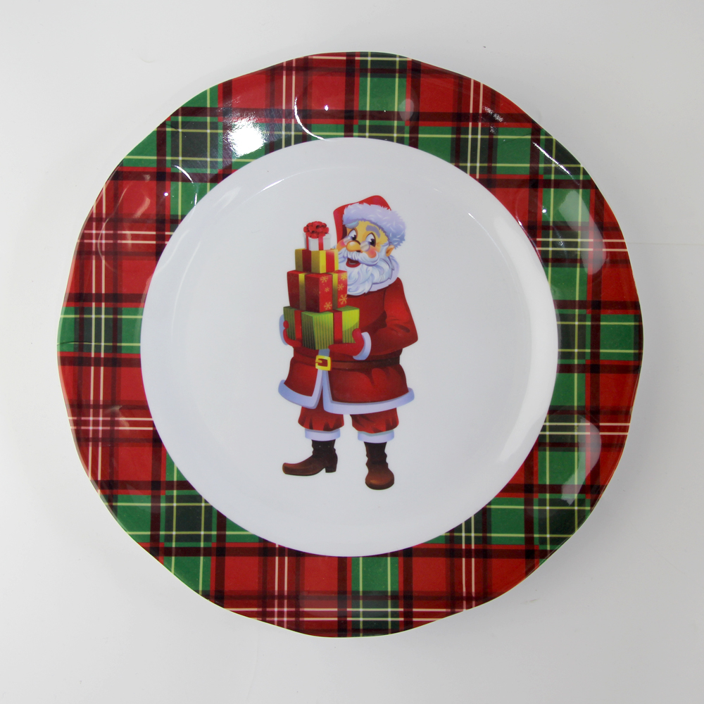 melamine christmas plates