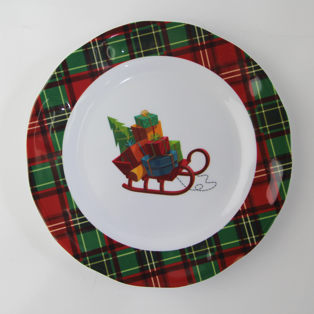 melamine christmas plates