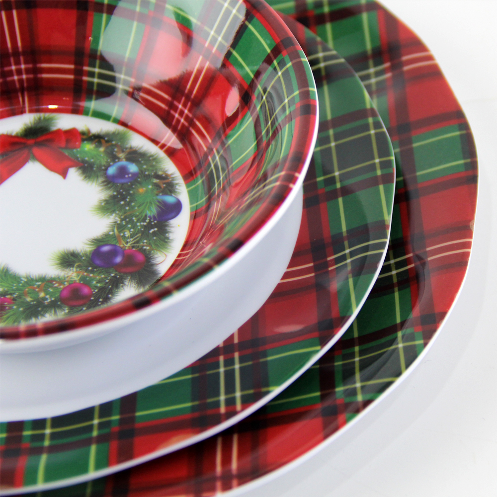  melamine christmas dinnerware