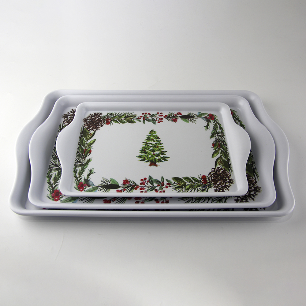 christmas melamine tray