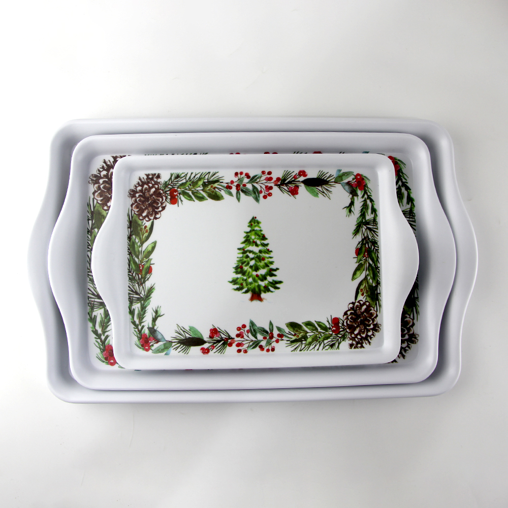 christmas melamine tray