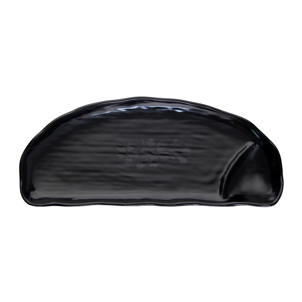 black melamine plates